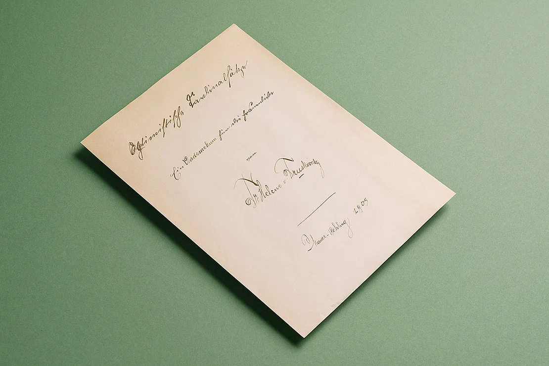 Das erfundene Objekt „Optimistischen Kardinalsätze. Ein Vademekum für die Frauenliebe“ aus der Ausstellung „Geschichte machen“, Foto: Gregor Hofbauer, Qwien  