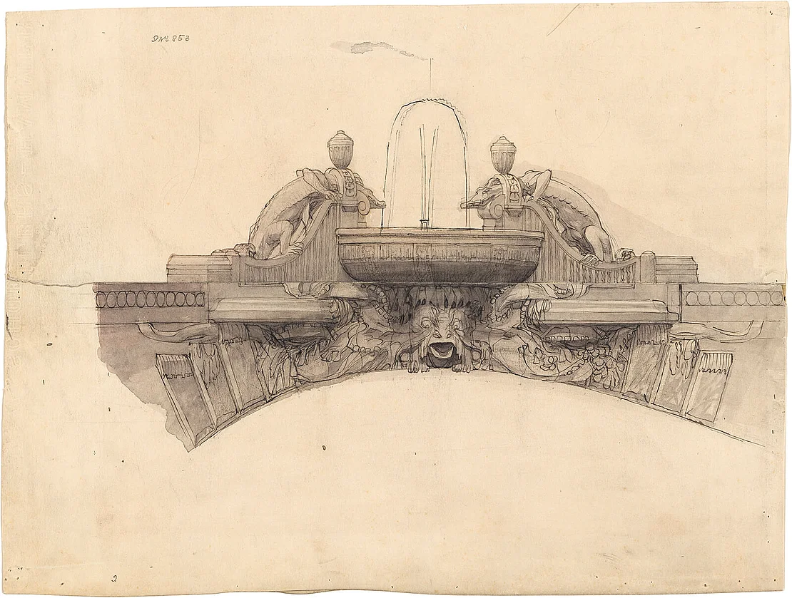 Friedrich Ohmann, Portal der Wienflusseinwölbung im Stadtpark, 1903, Wien Museum, Inv.-Nr. 106930  