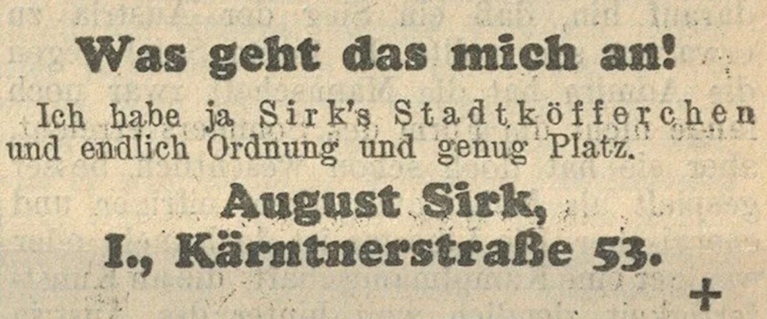 Inserat in „Die Stunde“, 19. 11. 1933, ANNO/ÖNB