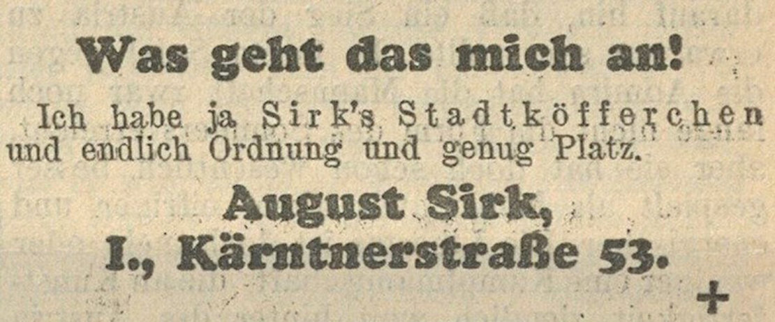 Inserat in „Die Stunde“, 19. 11. 1933, ANNO/ÖNB 