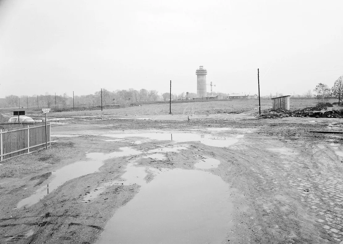 Bauarbeiten am Bruckhaufen für die WIG 64, 1962, Fotostudio Karoly/ ÖNB-Bildarchiv / picturedesk.com