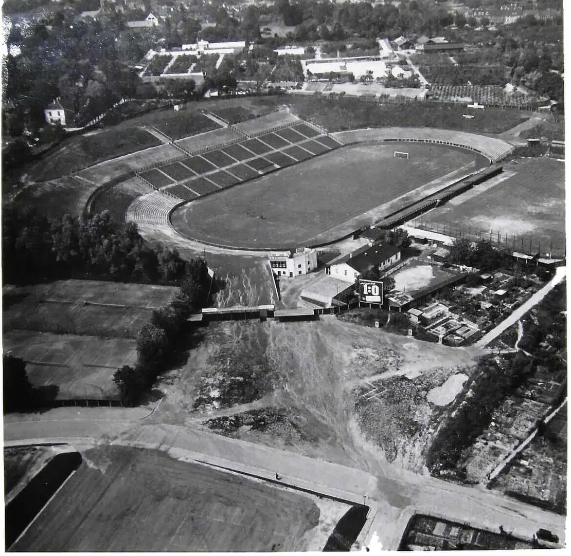 Fußballstadion Hohe Warte, 1956, Pressedienst der Stadt Wien