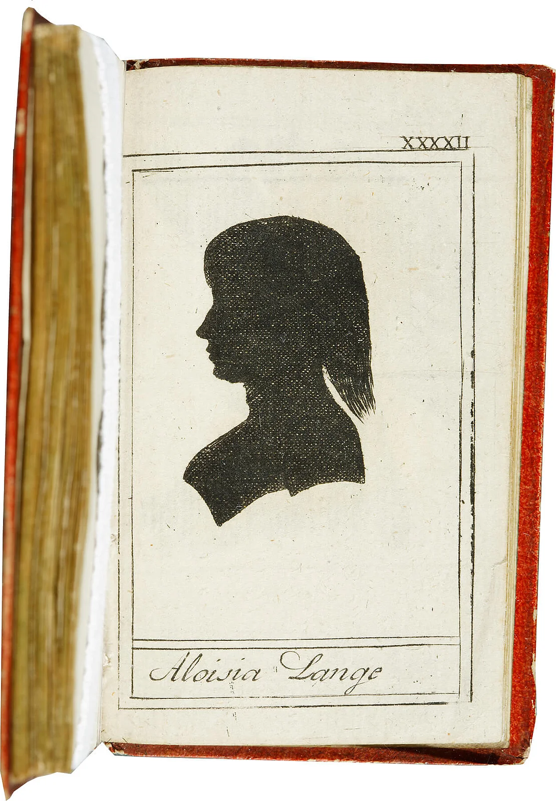 Aloisa Langes Silhoutte im Theaterkalender des Jahres 1877, Johann Hieronymus Löschenkohl Verlag, Wien Museum, Inv.-Nr. 196220/45  