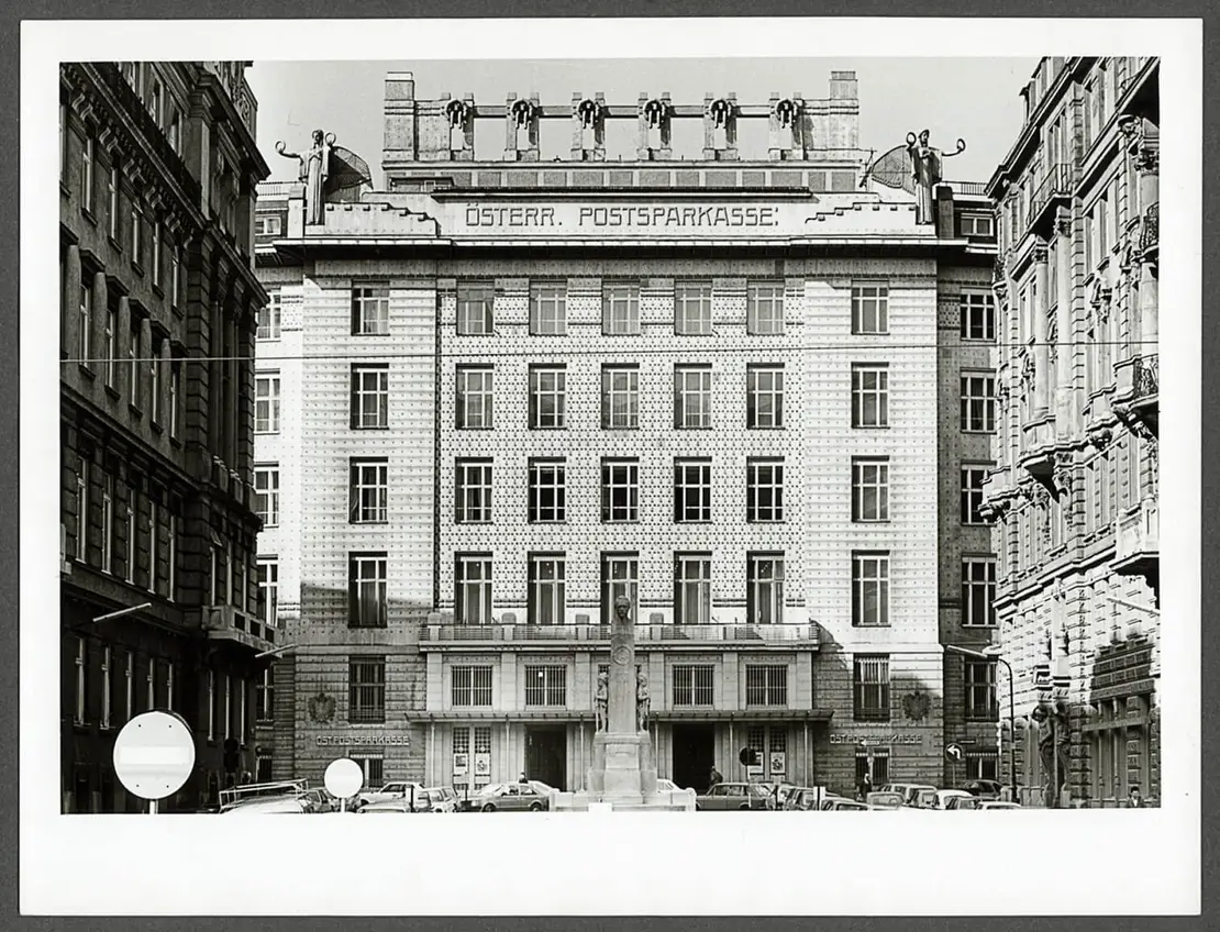 Otto Wagner: Postsparkasse, Fotografie von Margherita Spiluttini, 1984, Sammlung Wien Museum
