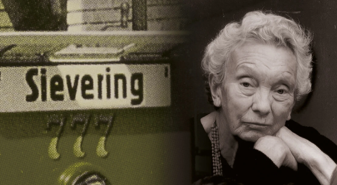 Links: Triebwagen der Straßenbahnlinie 39 nach Sievering, Foto: Wiener Linien/Marincig, Rechts: Ilse Helbich, Foto: Privat