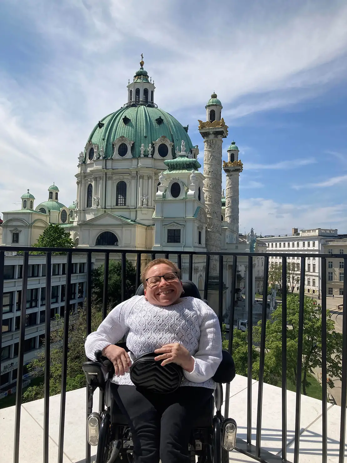 Evelyn Brezina zu Besuch auf der Baustelle des Wien Museums am Karlsplatz im Mai 2023, Foto: Christine Koblitz