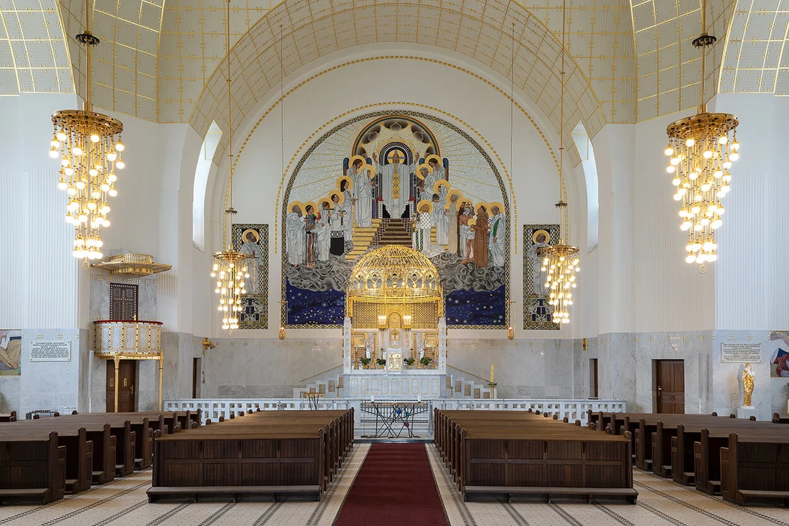 Ansicht vom Haupteingang ins Kircheninnere, Foto: Lisa Rastl/Wien Museum  