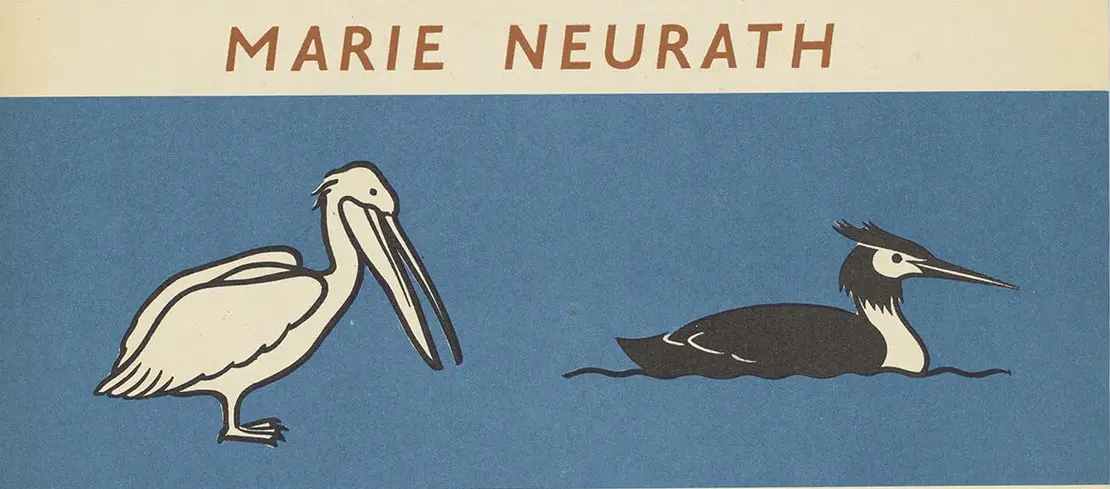 Marie Neurath: The Wonder World of Birds, London 1953, Otto and Marie Neurath Isotype Collection, University of Reading (Ausschnitt)