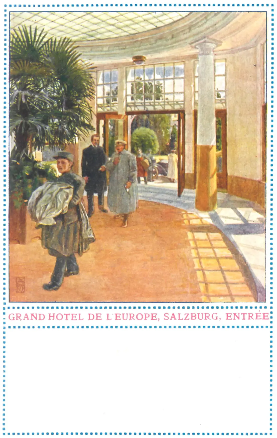 Das Entrée des Grand Hotel de l’Europe in Salzburg.  