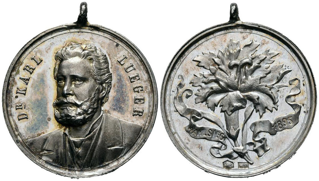 Wilhelm Pittner (Medailleur), Medaille Auf den Wahlsieg Karl Luegers 1895, Foto: Mika Boros/Wien Museum 