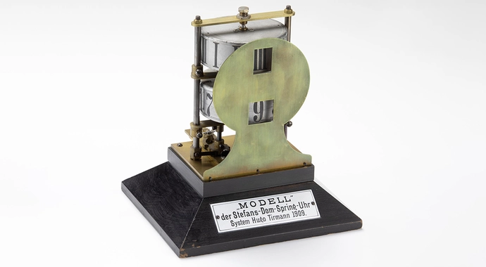Modell der zweiten Springziffernuhr des Stephansdoms in Wien, Wien Museum, U 1195
