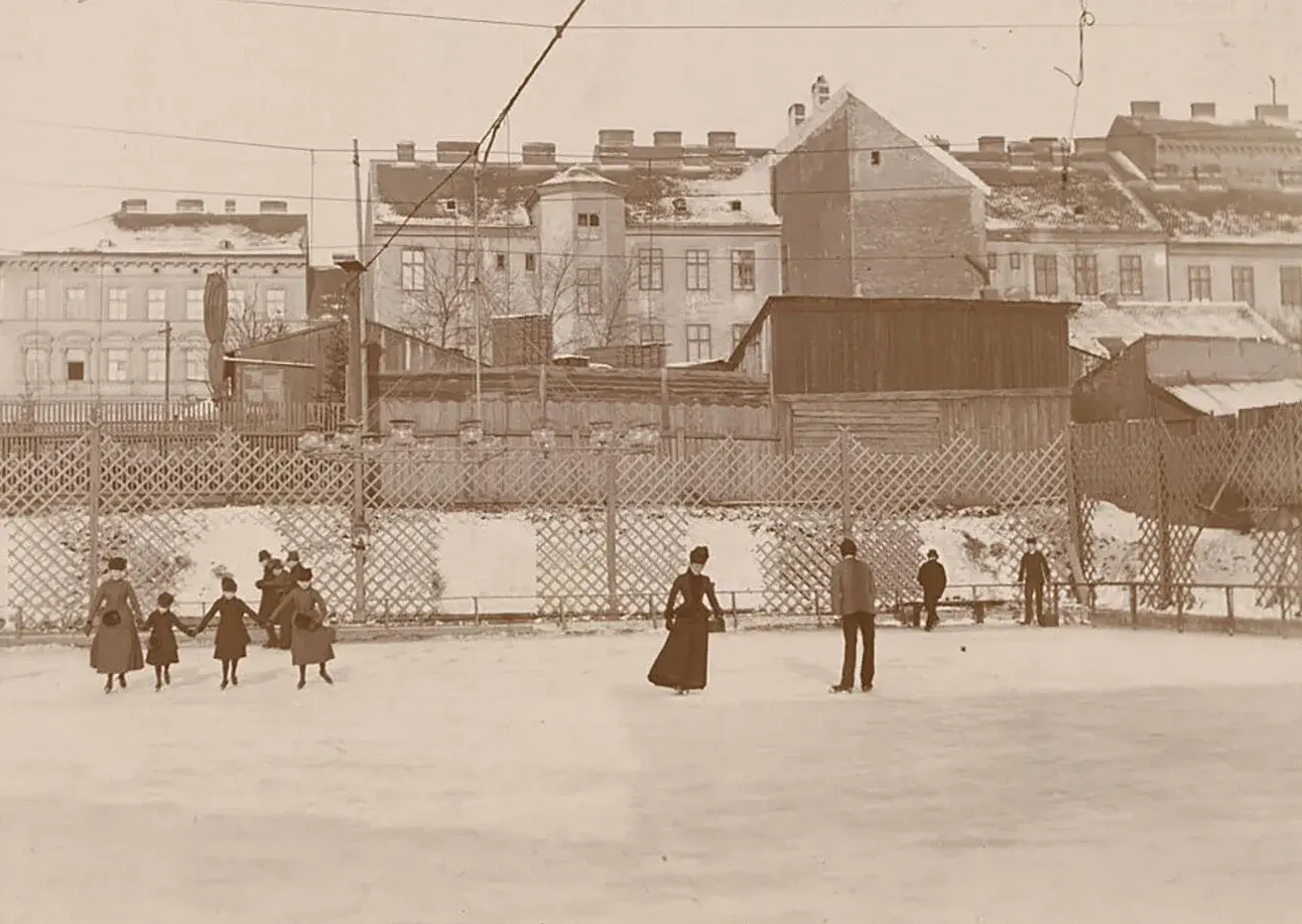 Der Eislaufplatz Engelmann in Hernals, nach 1909, Wien Museum, Inv.-Nr. 235850