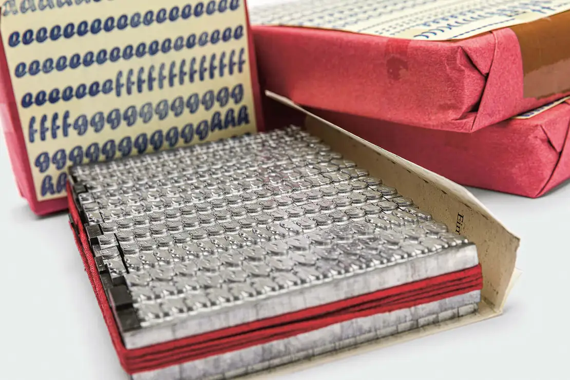 In der Offizin Haag-Drugulin, Dresden, Foto: Stephan Doleschal