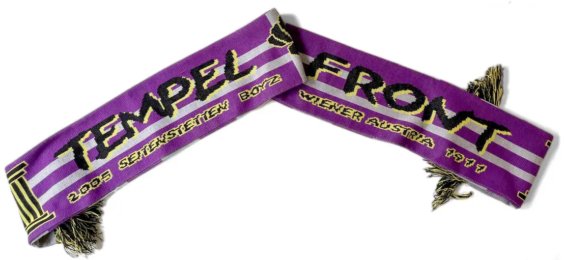 Fan-Schal der „Tempelfront Seitenstetten Boyz“ (FK Austria Wien), 2005, © JMW  