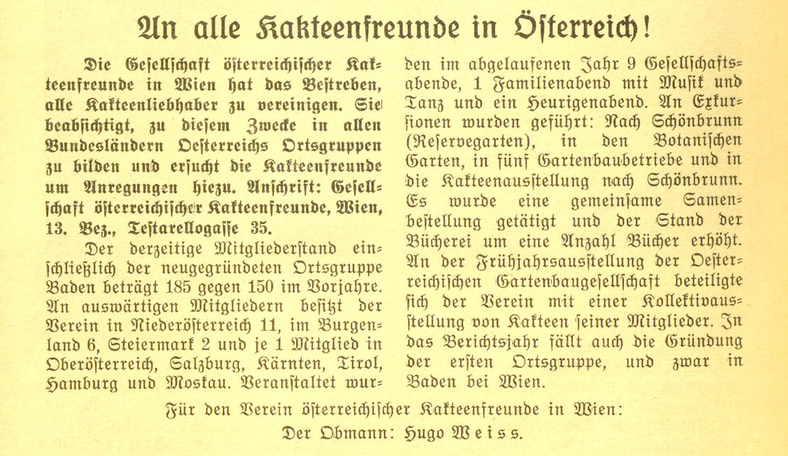 Aus der Zeitschrift „Illustrierte Flora“, Jänner 1935, Quelle: ANNO/ÖNB 
