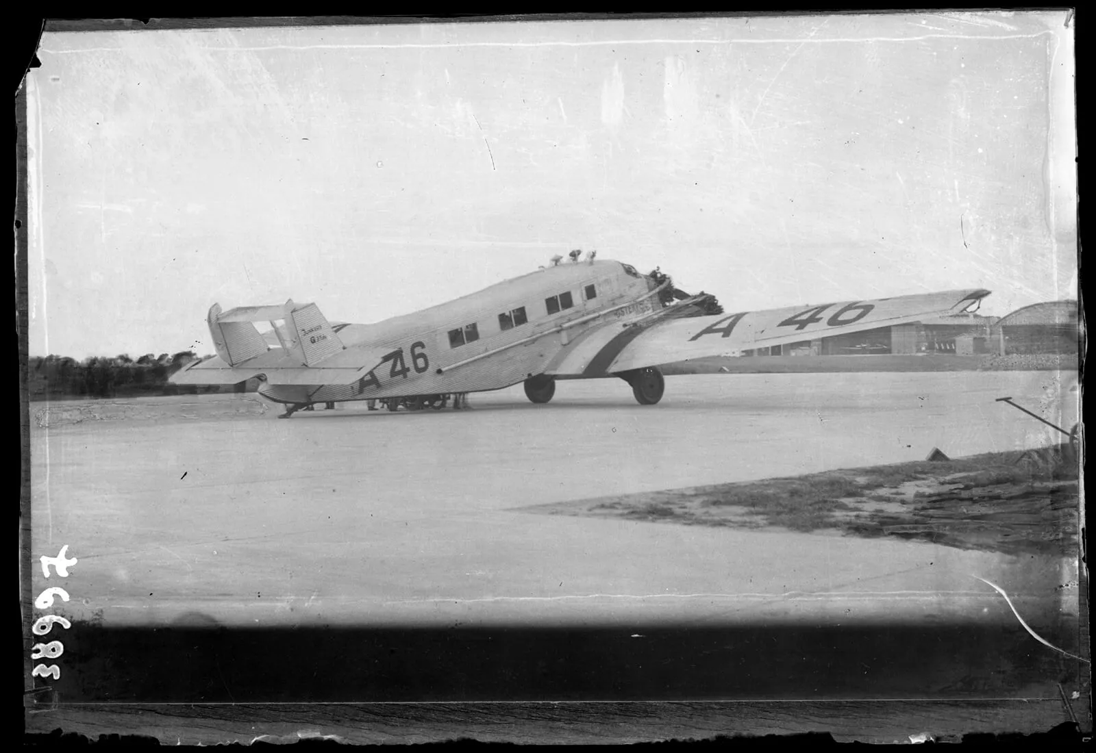 Verkehrsflugzeug A 46 in Aspern, um 1935, ÖNB-Bildarchiv / picturedesk.com