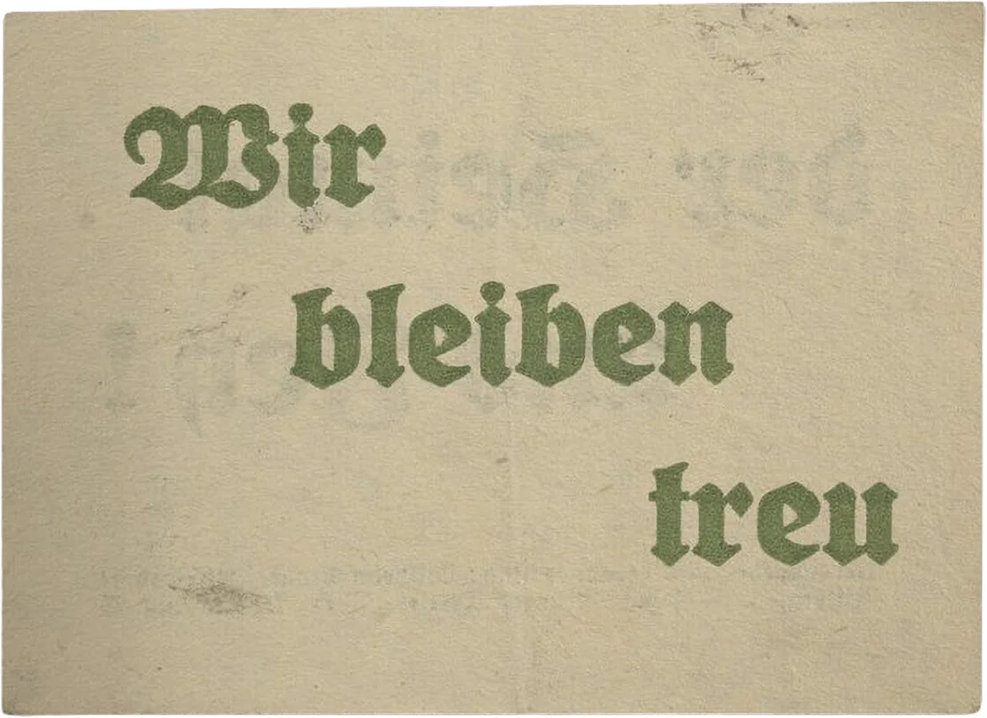 Streuzettel der Heimwehr (Vorder- und Rückseite). Quelle: WStlA, M.Abt. 230, A2 – Q – Abschrankung, notstandspolizeiliche Maßnahmen, Kt. 1, Zl. 648/1938  