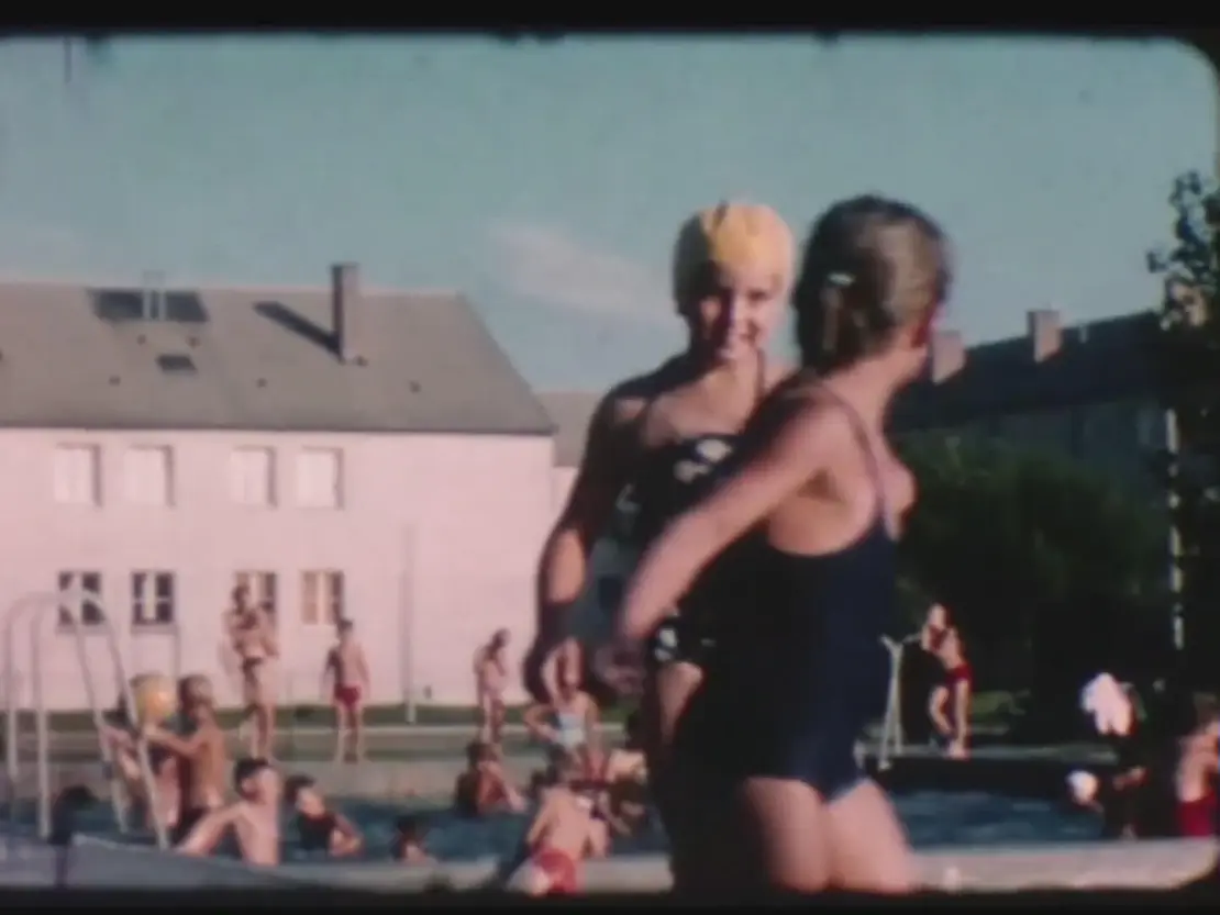 Im Kinderfreibad, um 1960, Filmstill, privat  
