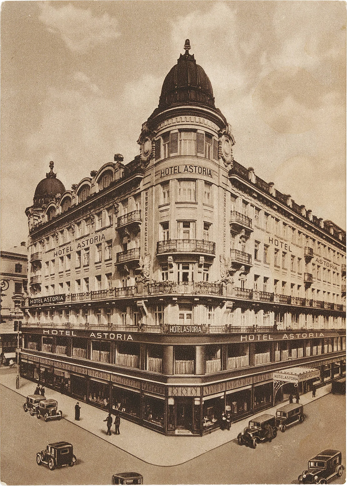 Hotel Astoria, Ansichtskarte, um 1930, Wien Museum, Inv.-Nr. 309759  