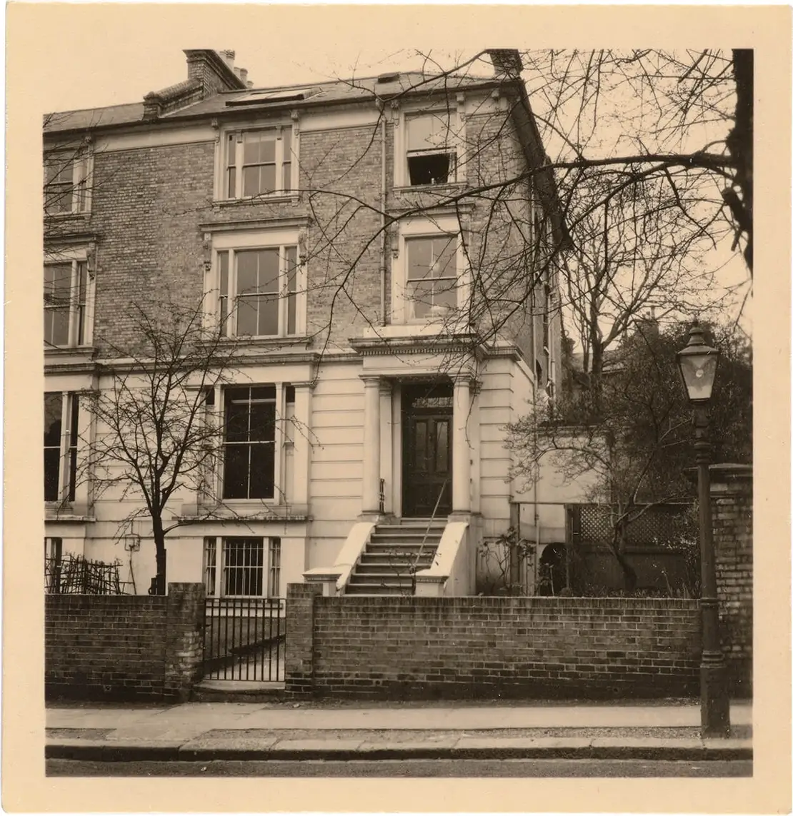 Wohnhaus von Marie Neurath in London Hampstead, 3a Eldon Grove, zugleich Adresse des Isotype-Instituts, Sammlung Neurath, Wiener Kreis Gesellschaft