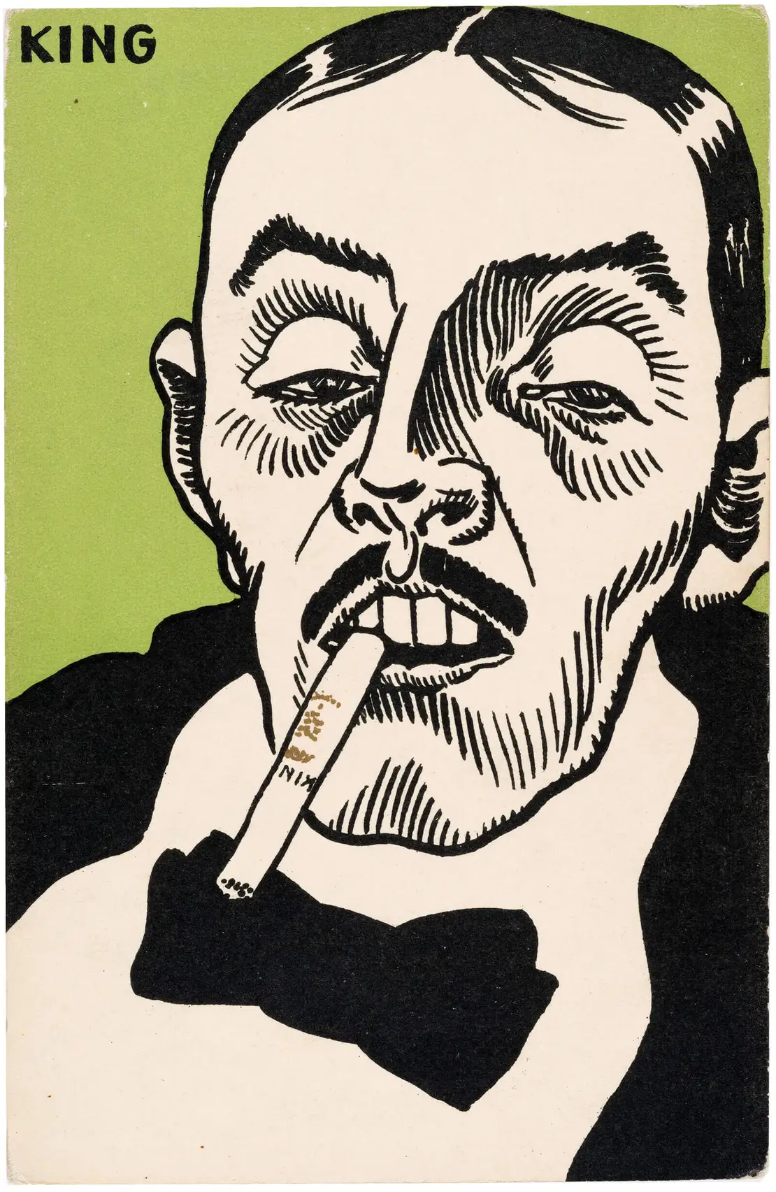 Moritz Jung: Postkarte der Wiener Werkstätte Nr. 732: „King“ [Zigarette], 1912, Wien Museum  
