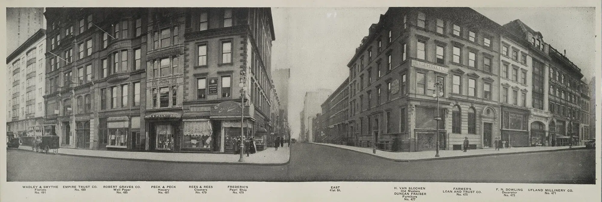 Geschäfte und Auslagen auf der New Yorker Fifth Avenue, 1911, Foto: Burton F. Welles, New York Public Library