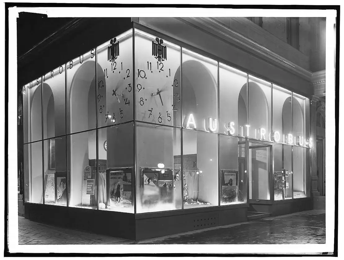 Martin Gerlach jun.: Reisebüro „Austrobus“, 1., Universitätsring 8, 1937, Wien Museum