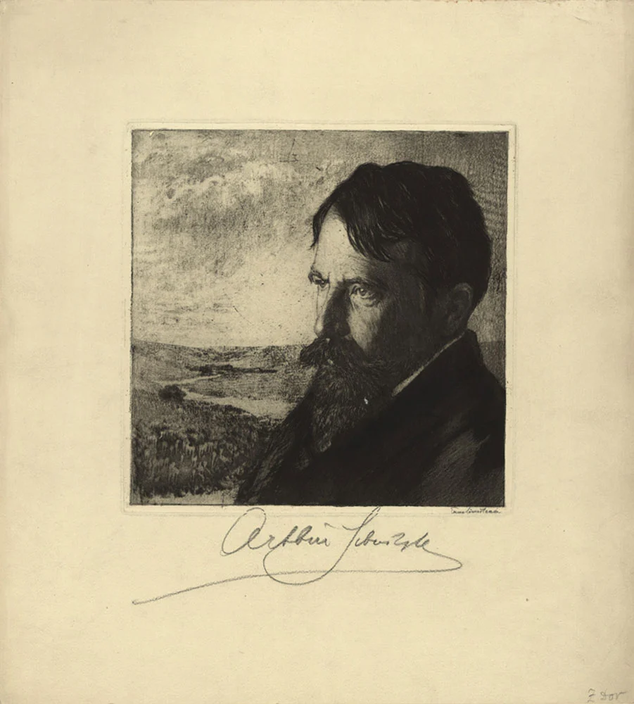 Arthur Schnitzler, um 1920, Radierung von Emma Löwenstamm, Wien Museum