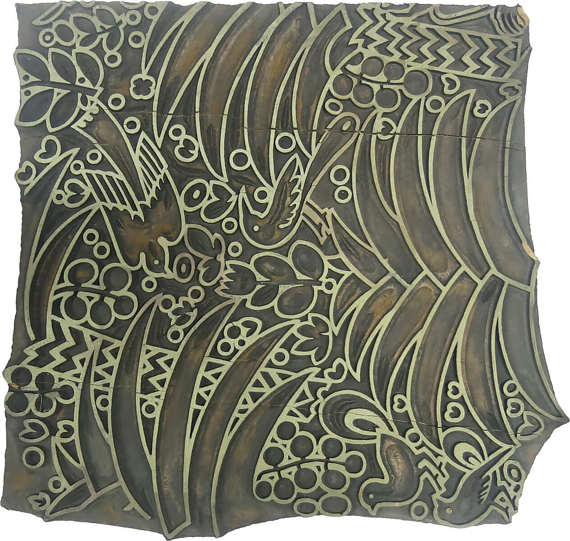 Druckmodeln für Stoffe der Wiener Werkstätte, Holz und Messing, um 1925. Aus dem Besitz von Alfred Hofmann. Sechs Stück wurden 2016 an die Rechtsnachfolger restituiert, die restlichen 66 Modeln schenkten sie der Modesammlung des Wien Museums. Fotos: Wien Museum
