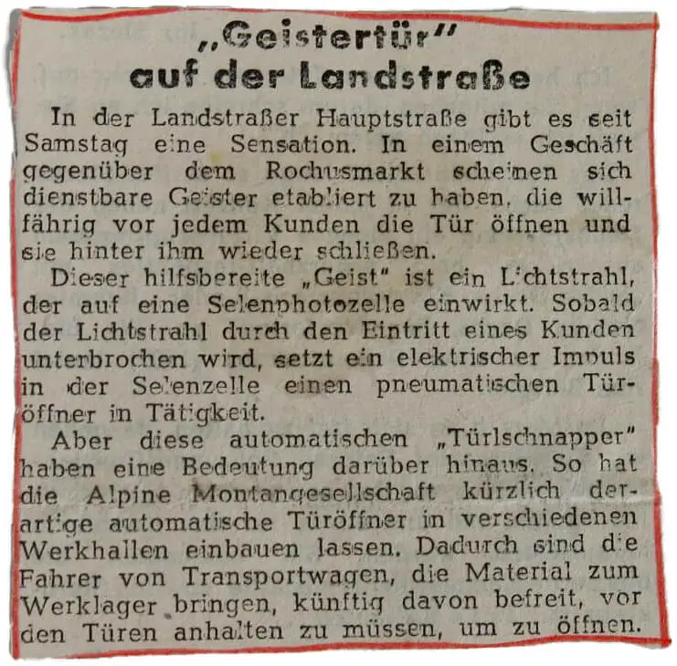 Zeitungsausschnitt „Neues Österreich“, 1952, Wien Museum/Karl Schwanzer Archiv  