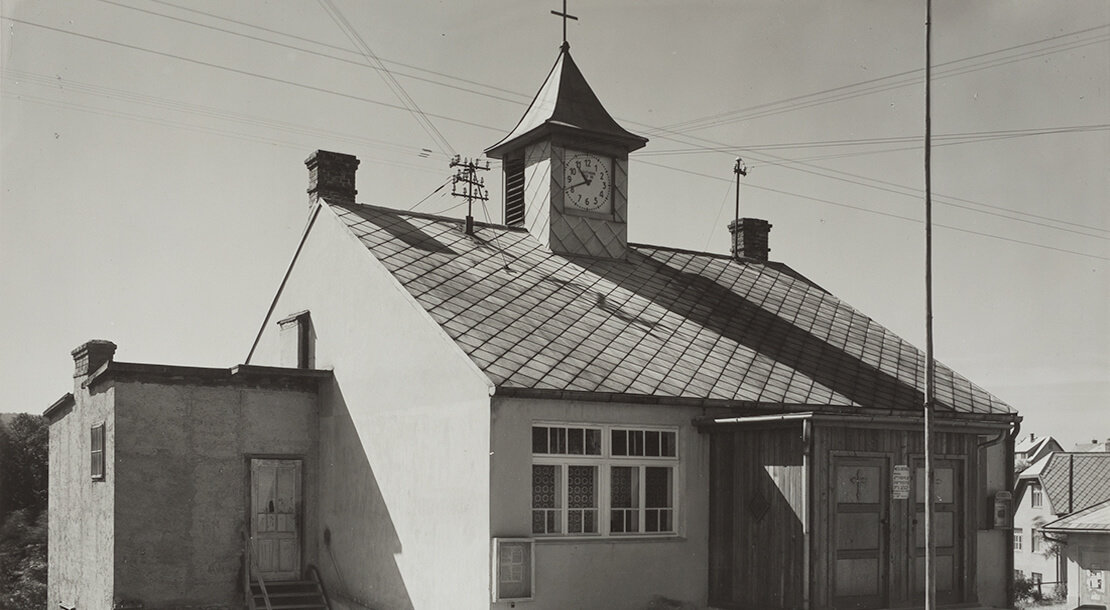 Notkirche zum hl. Josef am Wolfersberg, errichtet 1934, Foto: Martin Gerlach jun., Wien Museum, Inv.-Nr. 57572/22 