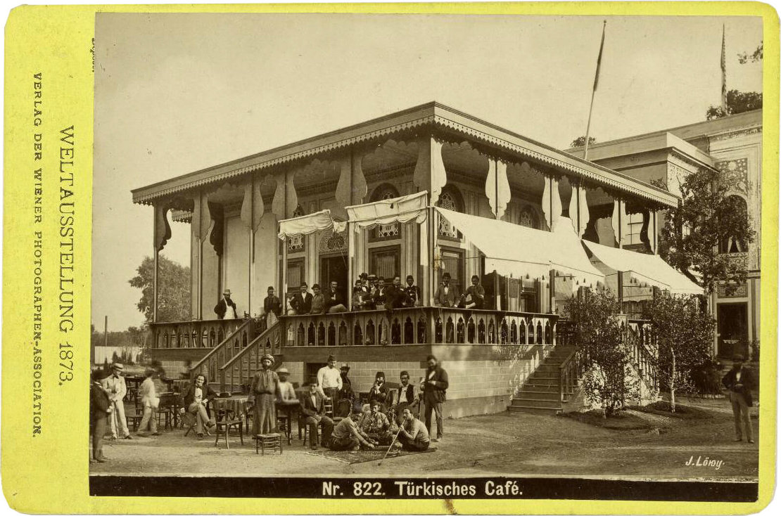 Türkisches Café auf der Wiener Weltausstellung, 1873, Verlag der Wiener Photographen-Association, Wien Museum 