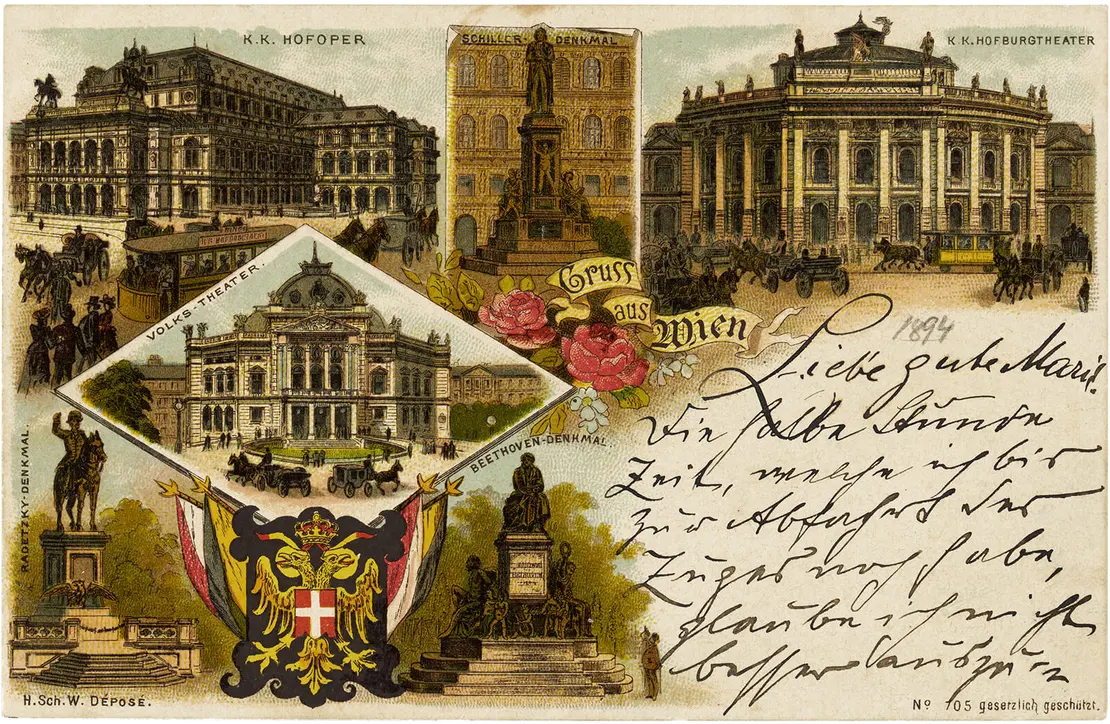 Mehrbildkarte, 1894, Verlag Schlumpf, Leihgabe Helfried Seemann  