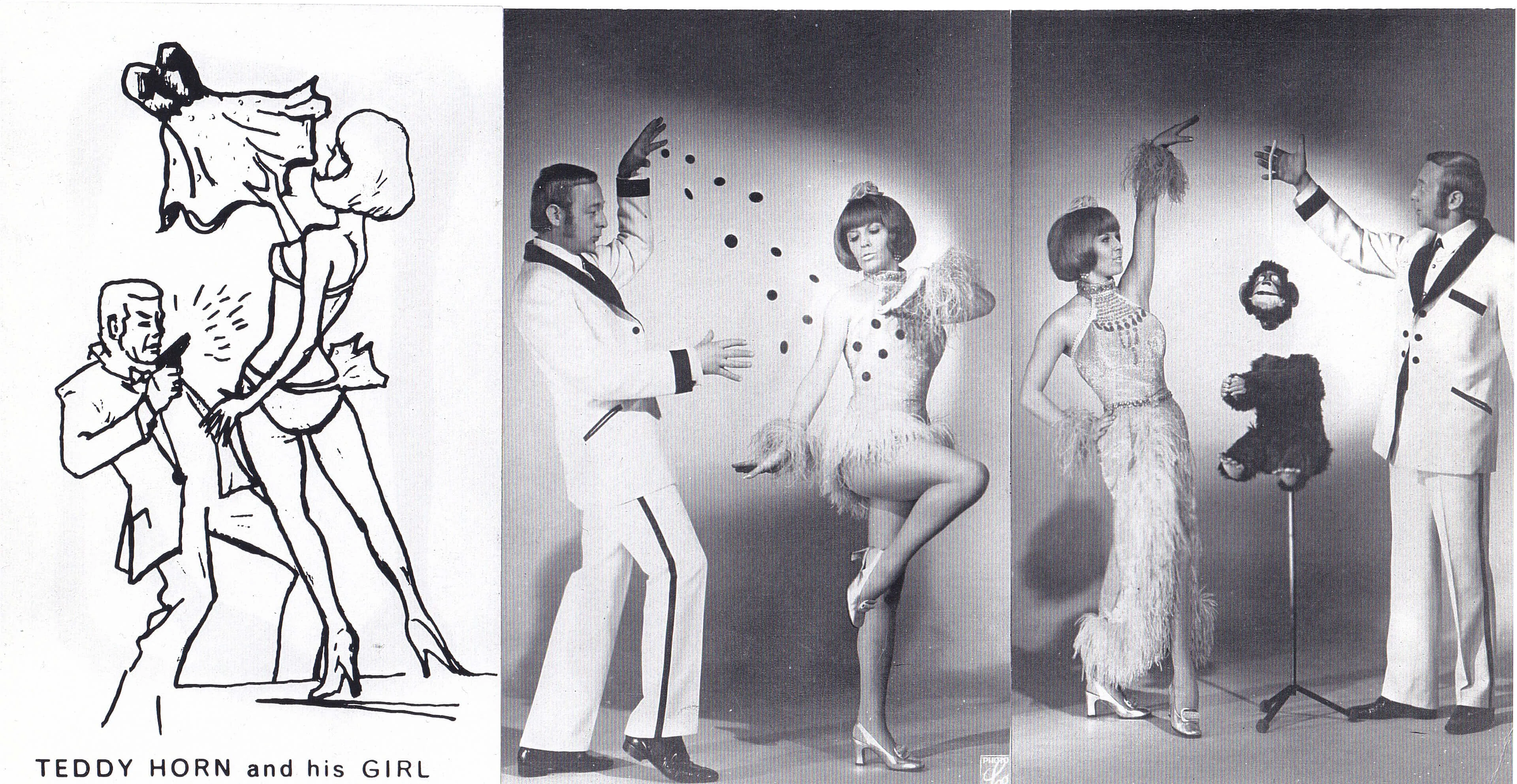 Cigarettesgirl und rauchender Affe, 1970er Jahre, Liane Horn Privatarchiv