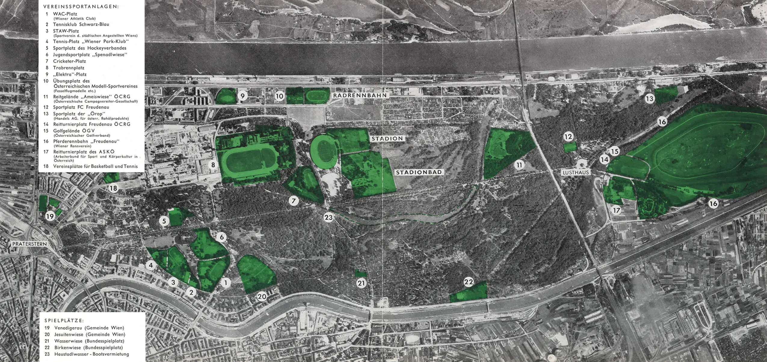 Die Erweiterung des Praterstadions Ende der 50er Jahre, © Stadtbauamt 1960