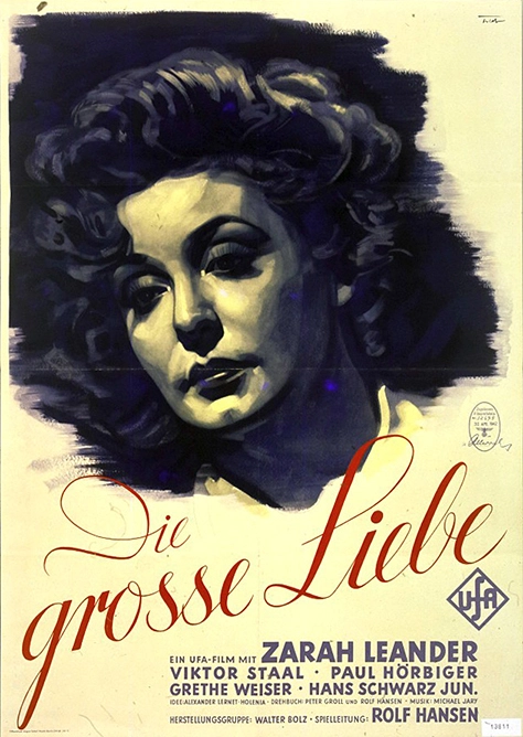Filmplakat zu „Die große Liebe“, 1942, Wienbibliothek im Rathaus P-13811
