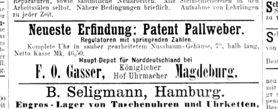 Deutsche Uhrmacherzeitung, Band 8, Nummer 22, 1884, Seite 171 