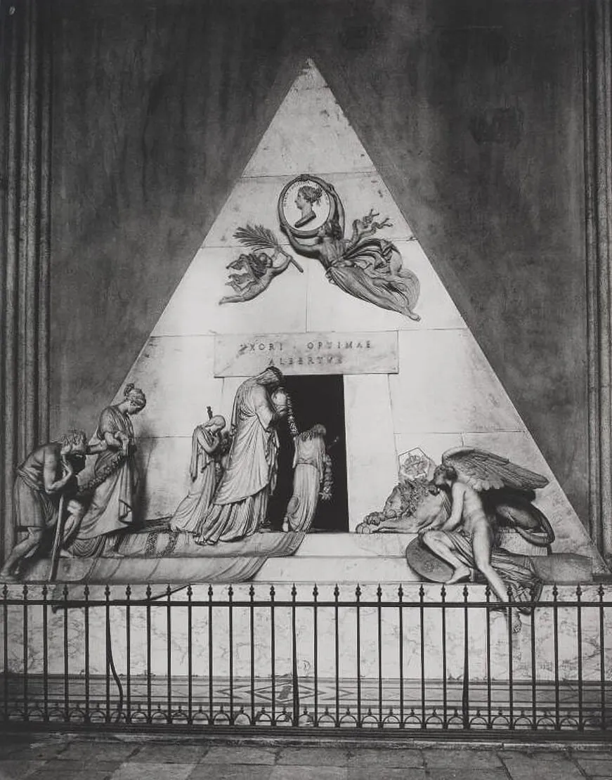 Antonio Canova: Grabmal der Erzherzogin Marie Christine in der Wiener Augustinerkirche, Foto von August Stauda, um 1900, Wien Museum  