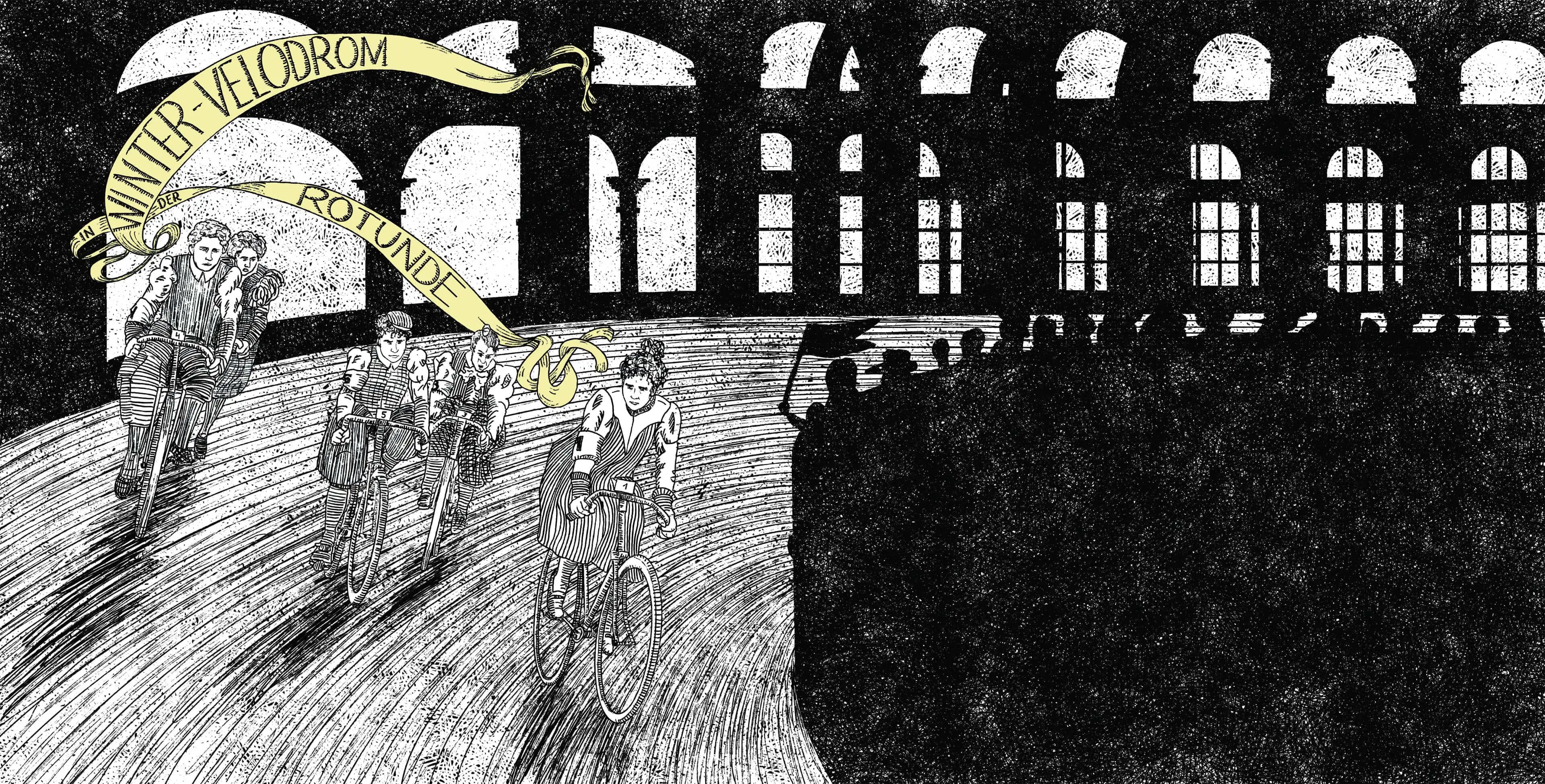 Wintervelodrom, Illustration: Jorghi Poll/Edition Atelier