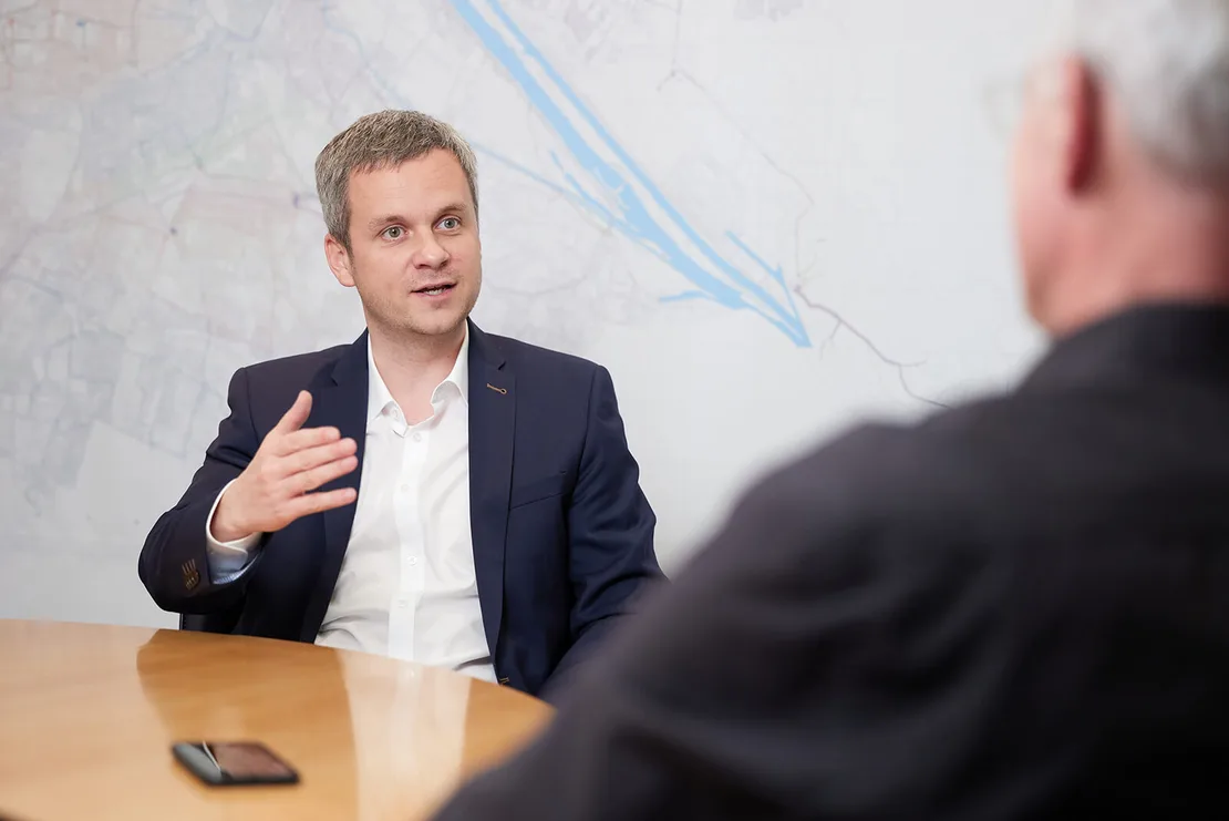 Paul Hellmeier, Leiter der Magistratsabteilung 31 – Wiener Wasser, im Interview, Foto:  Johannes Hloch  