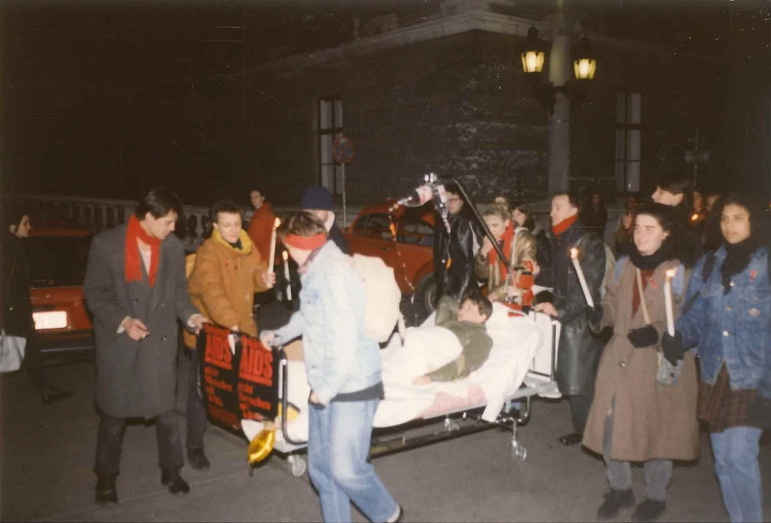 Aids-Gedenkveranstaltung, 1992, Fotos: Erwin Reisenhofer, Qwien  
