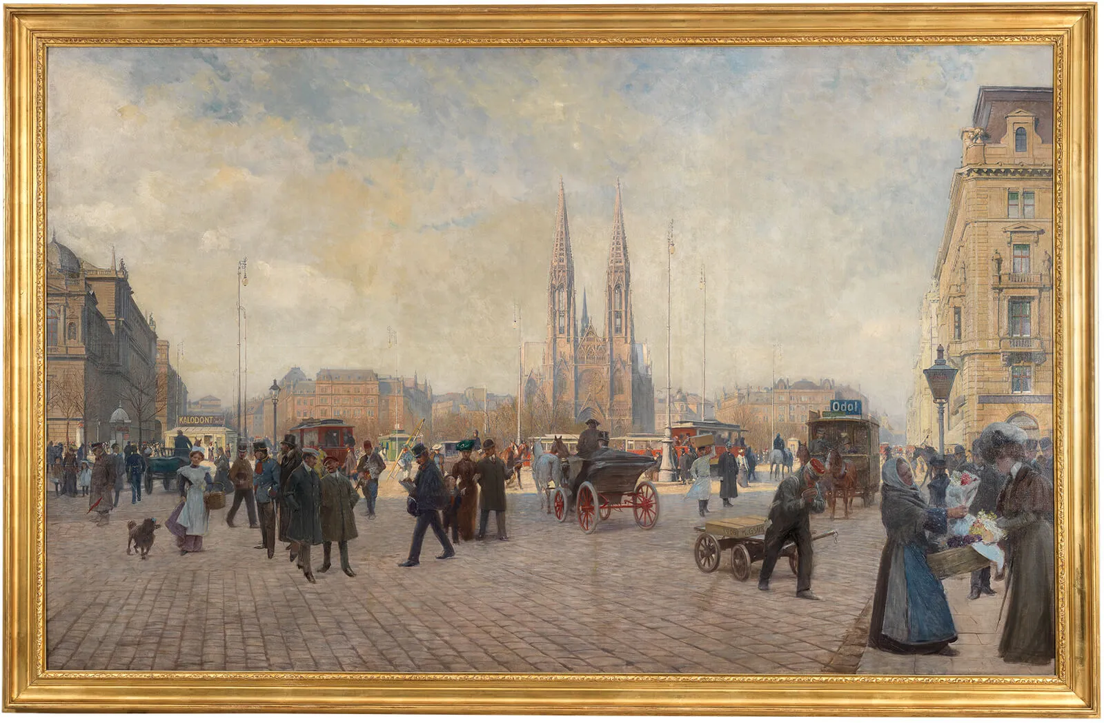 Karl Friedrich Gsur: Maximiliansplatz (mit Votivkirche), 1906, Wien Museum