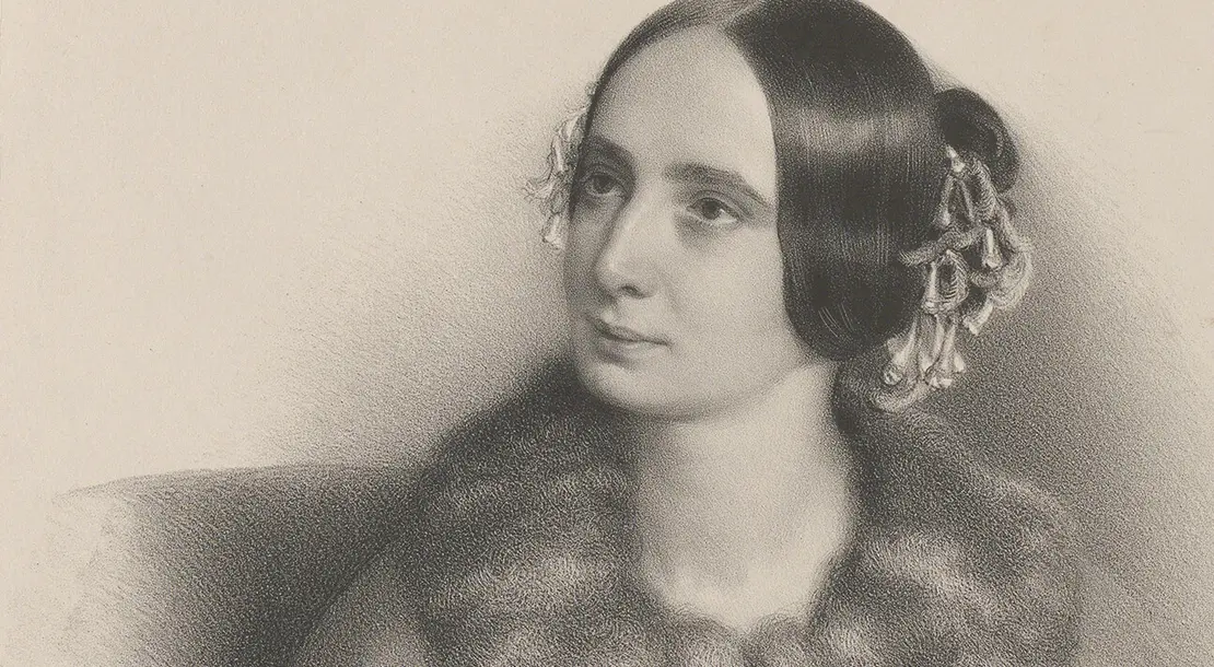 August Prinzhofer: Betty Paoli, 1848, Lithografie (Ausschnitt), Wien Museum, Inv.-Nr. W 5127