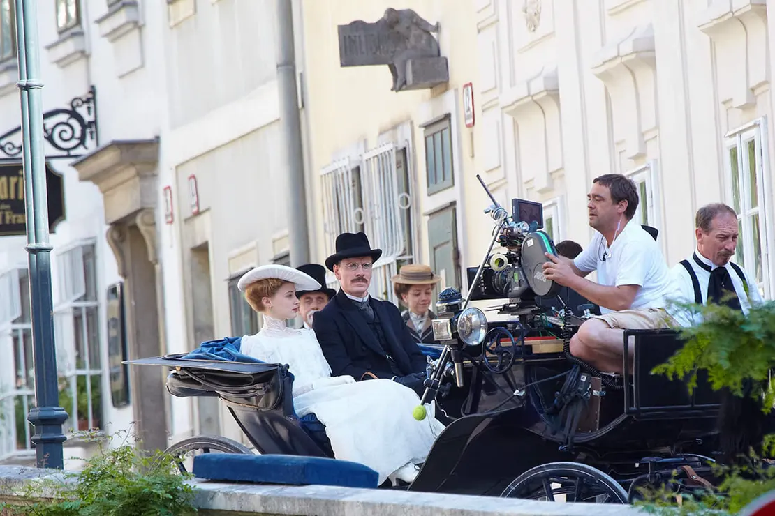 Dreharbeiten zu „Eine dunkle Begierde” in der Schreyvogelgasse, Foto: Alexander Tuma / picturedesk.com