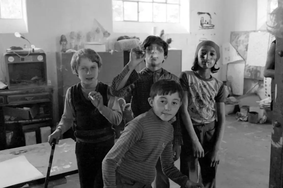 Arena: vermutlich „entlaufene Heimkinder“, Foto: Heinz Riedler, Wien Museum, Inv.-Nr. 301366/226