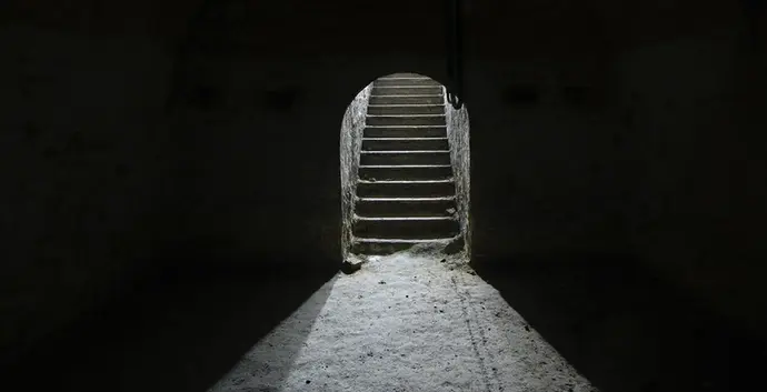 Ehemaliger Aufgang aus den Katakomben zum Deutschordenshaus, Foto: Thomas Keplinger 