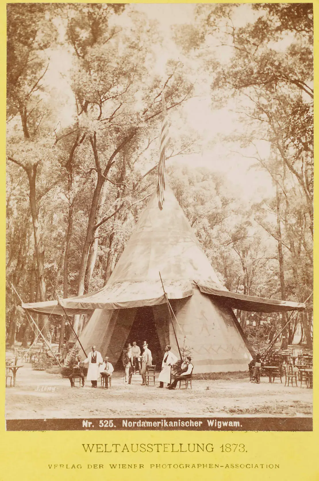 Weltausstellung 1873: Nordamerikanischer Wigwam, 1873, Wien Museum  