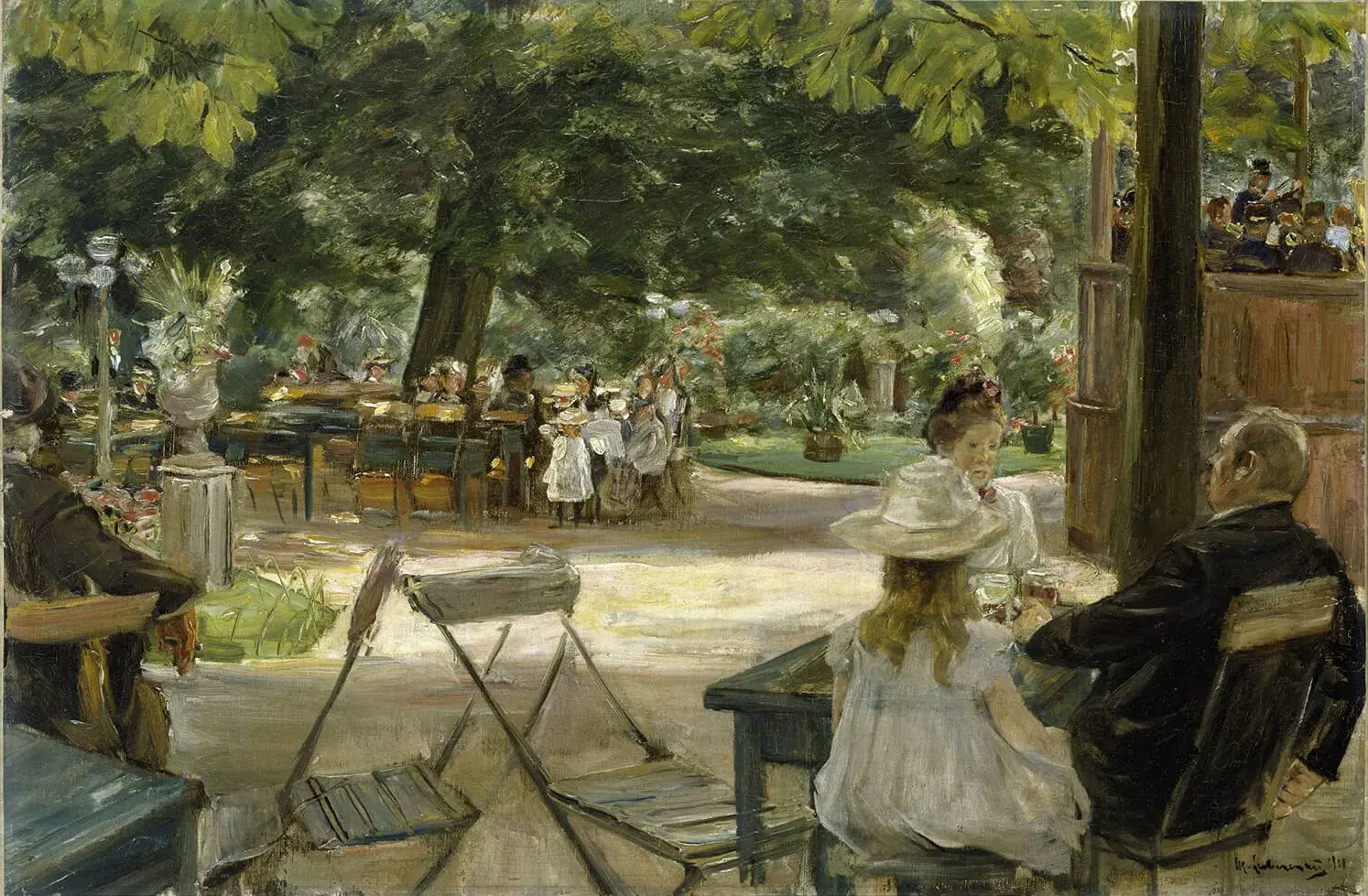 Max Liebermann, In den Zelten, 1900, Öl auf Leinwand, bpk, Hamburger Kunsthalle