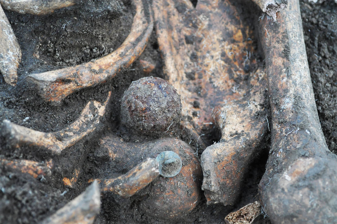 Musketenkugel im Brustkorb, Schlacht bei Wagram, Foto: Novetus GmbH 