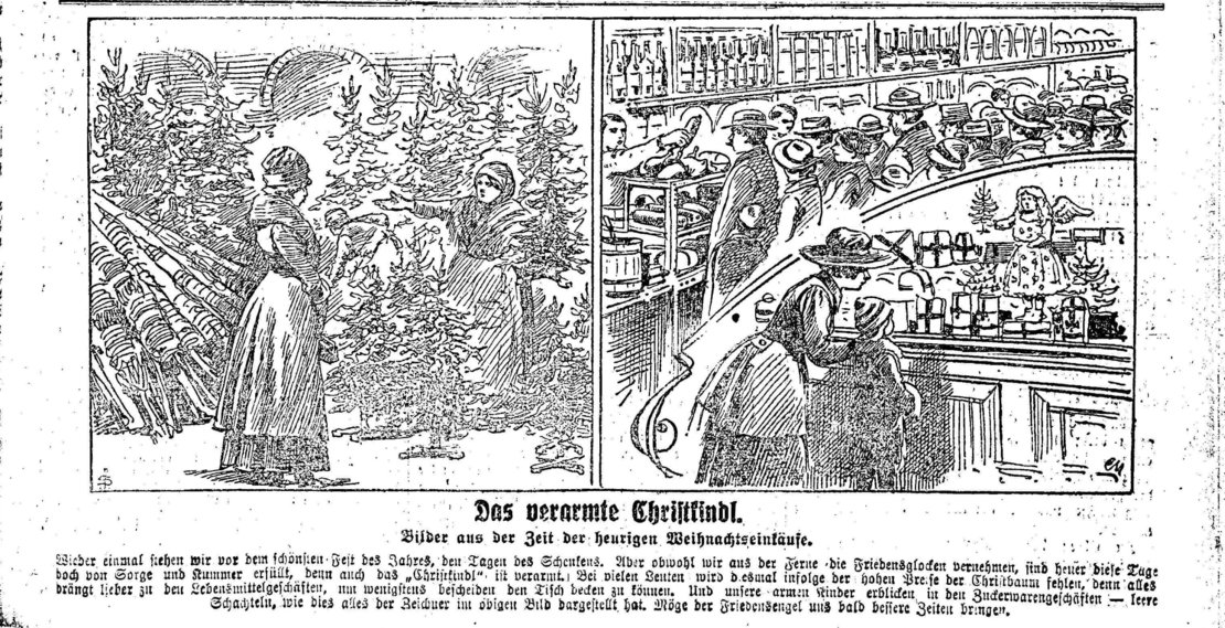 Illustration, Neuigkeits Welt-Blatt, 22. Dezember 1918 
